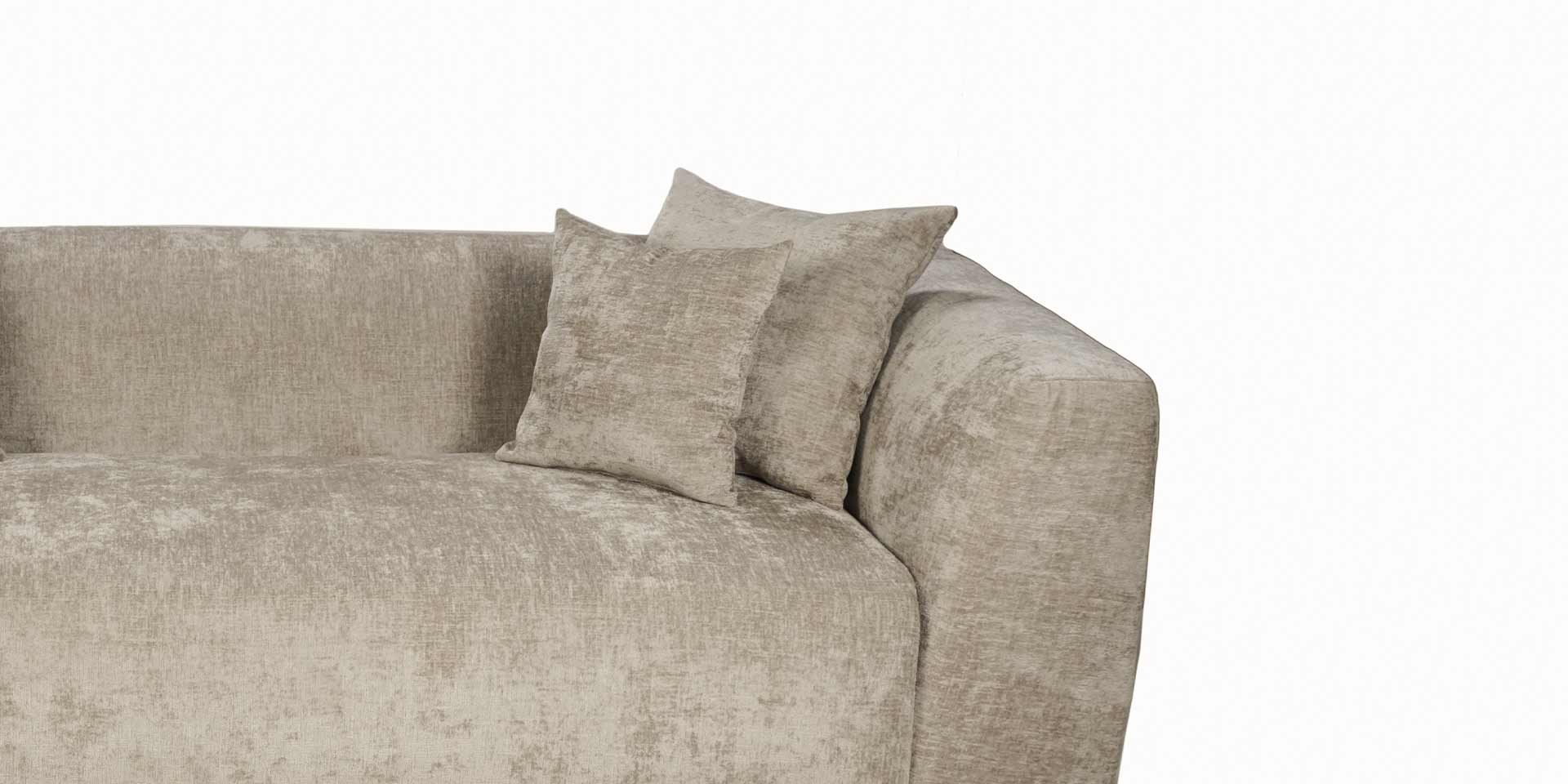 Modular sofa in beige upholstery