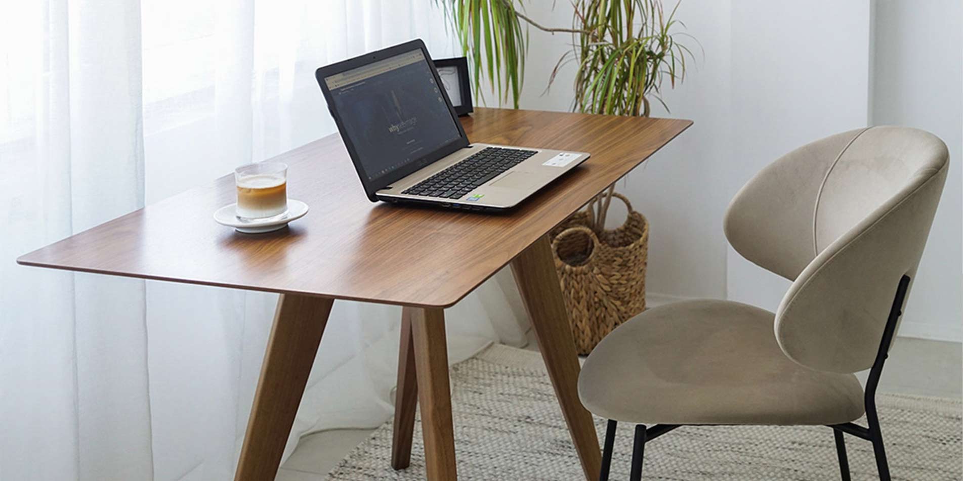 Home office chair in beige