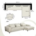 dimenzions for sofa capri by mahagoni furniture