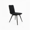 Trpezariska stolica Zoi od Mahagoni Furniture so crni nogarki i crn mebel stof
