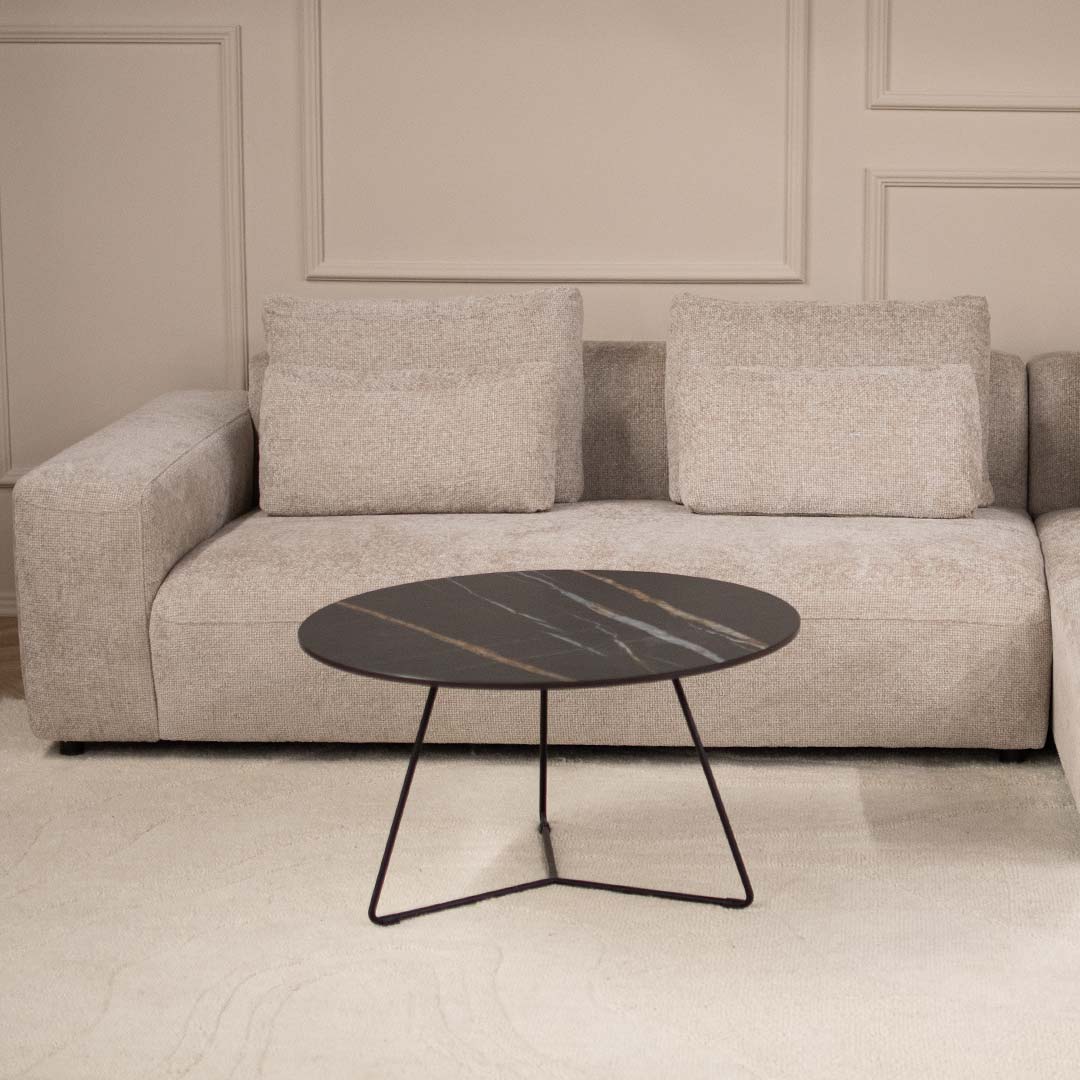 Agolna garnitura Capri vo krem mebel stof