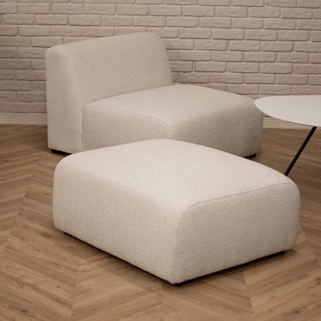 Fotelja Vanity v bel mebel stof