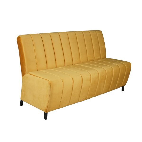 design restaurant bench seating in yellow