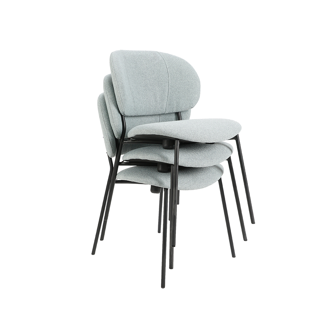 STACKABLE chair with metal legs for conference hall.
