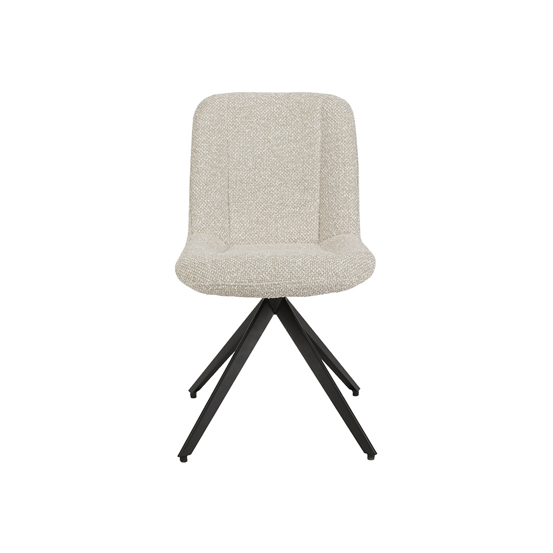 Trpezariska stolica so metalni nogarki i udobno sedlo.