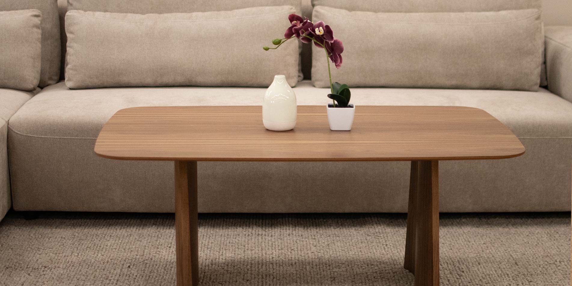 Coffee table from MDF walnut
